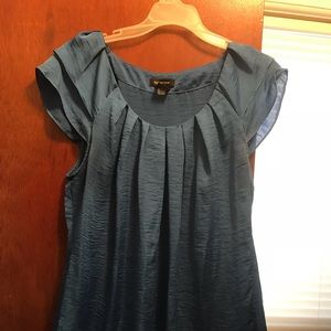 Blue silk dress shirt